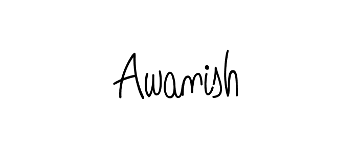 The best way (Angelique-Rose-font-FFP) to make a short signature is to pick only two or three words in your name. The name Awanish include a total of six letters. For converting this name. Awanish signature style 5 images and pictures png