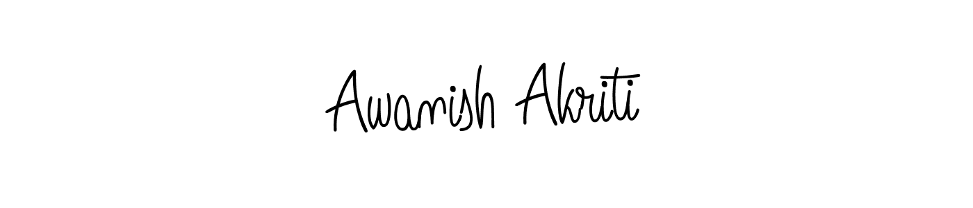 You can use this online signature creator to create a handwritten signature for the name Awanish Akriti. This is the best online autograph maker. Awanish Akriti signature style 5 images and pictures png