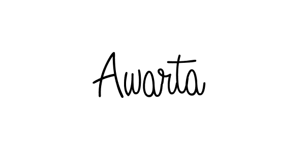 Use a signature maker to create a handwritten signature online. With this signature software, you can design (Angelique-Rose-font-FFP) your own signature for name Awarta. Awarta signature style 5 images and pictures png