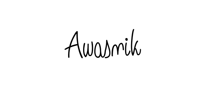 How to Draw Awasnik signature style? Angelique-Rose-font-FFP is a latest design signature styles for name Awasnik. Awasnik signature style 5 images and pictures png