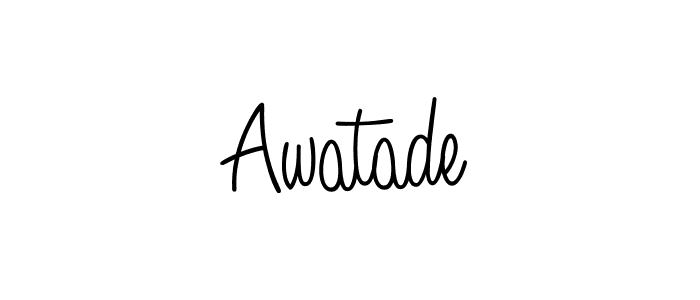 Make a beautiful signature design for name Awatade. With this signature (Angelique-Rose-font-FFP) style, you can create a handwritten signature for free. Awatade signature style 5 images and pictures png