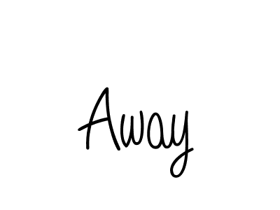 Make a beautiful signature design for name Away. With this signature (Angelique-Rose-font-FFP) style, you can create a handwritten signature for free. Away signature style 5 images and pictures png