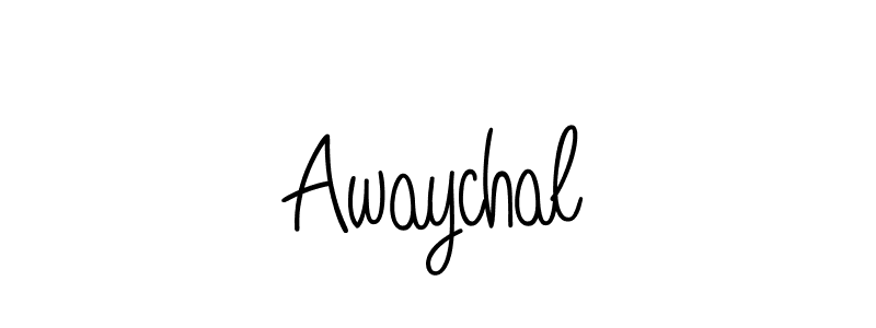 Design your own signature with our free online signature maker. With this signature software, you can create a handwritten (Angelique-Rose-font-FFP) signature for name Awaychal. Awaychal signature style 5 images and pictures png