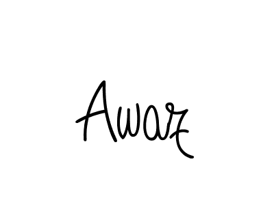 Also we have Awaz name is the best signature style. Create professional handwritten signature collection using Angelique-Rose-font-FFP autograph style. Awaz signature style 5 images and pictures png