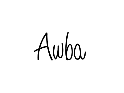 Make a beautiful signature design for name Awba. Use this online signature maker to create a handwritten signature for free. Awba signature style 5 images and pictures png