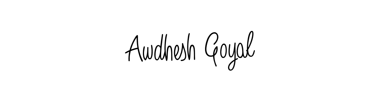 Use a signature maker to create a handwritten signature online. With this signature software, you can design (Angelique-Rose-font-FFP) your own signature for name Awdhesh Goyal. Awdhesh Goyal signature style 5 images and pictures png
