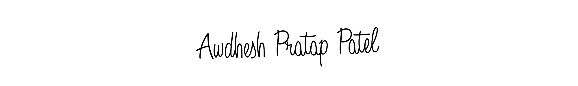Design your own signature with our free online signature maker. With this signature software, you can create a handwritten (Angelique-Rose-font-FFP) signature for name Awdhesh Pratap Patel. Awdhesh Pratap Patel signature style 5 images and pictures png