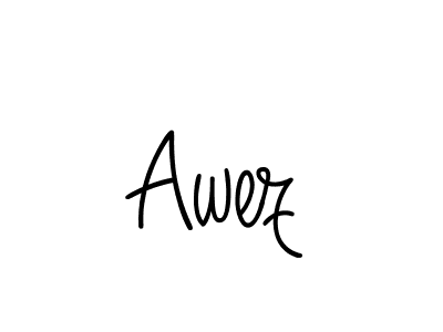 The best way (Angelique-Rose-font-FFP) to make a short signature is to pick only two or three words in your name. The name Awez include a total of six letters. For converting this name. Awez signature style 5 images and pictures png