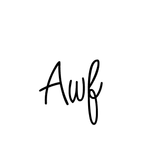 Use a signature maker to create a handwritten signature online. With this signature software, you can design (Angelique-Rose-font-FFP) your own signature for name Awf. Awf signature style 5 images and pictures png