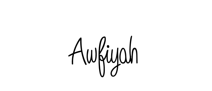 Design your own signature with our free online signature maker. With this signature software, you can create a handwritten (Angelique-Rose-font-FFP) signature for name Awfiyah. Awfiyah signature style 5 images and pictures png