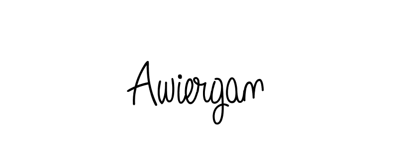 You should practise on your own different ways (Angelique-Rose-font-FFP) to write your name (Awiergan) in signature. don't let someone else do it for you. Awiergan signature style 5 images and pictures png