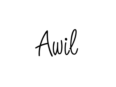 The best way (Angelique-Rose-font-FFP) to make a short signature is to pick only two or three words in your name. The name Awil include a total of six letters. For converting this name. Awil signature style 5 images and pictures png