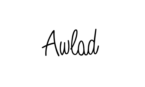 How to make Awlad name signature. Use Angelique-Rose-font-FFP style for creating short signs online. This is the latest handwritten sign. Awlad signature style 5 images and pictures png