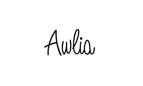 Create a beautiful signature design for name Awlia. With this signature (Angelique-Rose-font-FFP) fonts, you can make a handwritten signature for free. Awlia signature style 5 images and pictures png