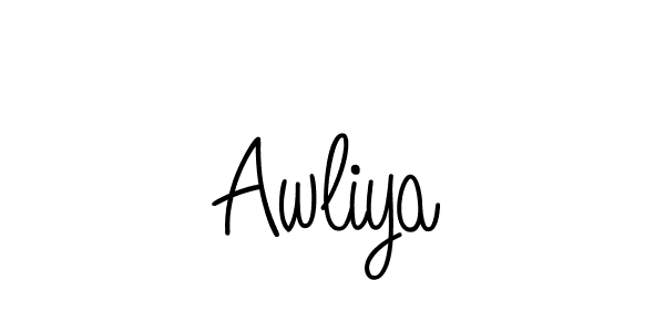 How to Draw Awliya signature style? Angelique-Rose-font-FFP is a latest design signature styles for name Awliya. Awliya signature style 5 images and pictures png