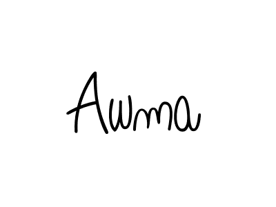 The best way (Angelique-Rose-font-FFP) to make a short signature is to pick only two or three words in your name. The name Awma include a total of six letters. For converting this name. Awma signature style 5 images and pictures png