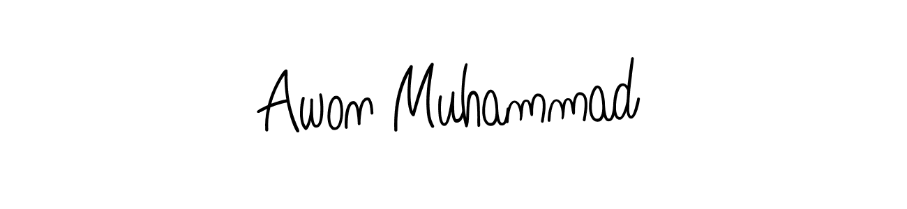 Once you've used our free online signature maker to create your best signature Angelique-Rose-font-FFP style, it's time to enjoy all of the benefits that Awon Muhammad name signing documents. Awon Muhammad signature style 5 images and pictures png