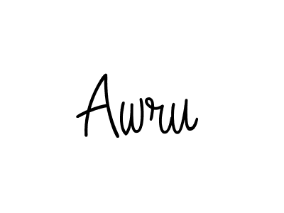 Awru stylish signature style. Best Handwritten Sign (Angelique-Rose-font-FFP) for my name. Handwritten Signature Collection Ideas for my name Awru. Awru signature style 5 images and pictures png