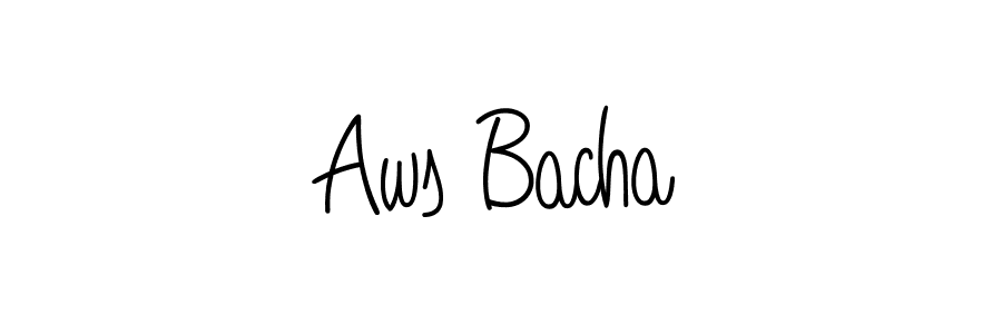 Create a beautiful signature design for name Aws Bacha. With this signature (Angelique-Rose-font-FFP) fonts, you can make a handwritten signature for free. Aws Bacha signature style 5 images and pictures png