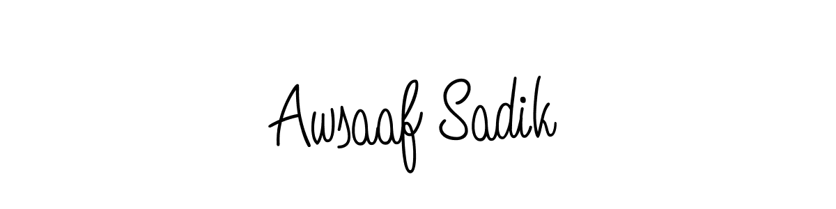 You should practise on your own different ways (Angelique-Rose-font-FFP) to write your name (Awsaaf Sadik) in signature. don't let someone else do it for you. Awsaaf Sadik signature style 5 images and pictures png