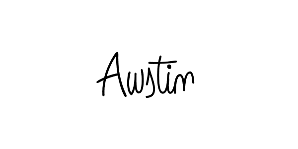 Make a beautiful signature design for name Awstin. With this signature (Angelique-Rose-font-FFP) style, you can create a handwritten signature for free. Awstin signature style 5 images and pictures png