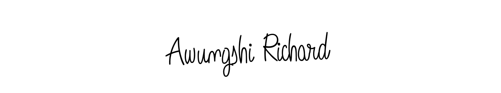 How to make Awungshi Richard signature? Angelique-Rose-font-FFP is a professional autograph style. Create handwritten signature for Awungshi Richard name. Awungshi Richard signature style 5 images and pictures png