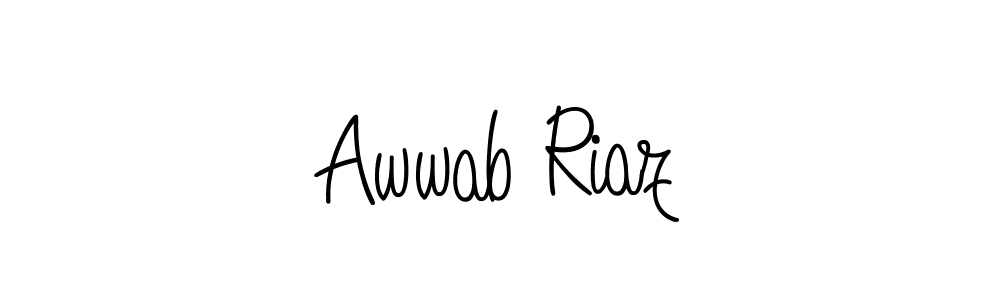 Best and Professional Signature Style for Awwab Riaz. Angelique-Rose-font-FFP Best Signature Style Collection. Awwab Riaz signature style 5 images and pictures png