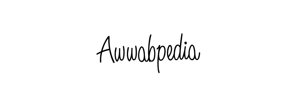 How to make Awwabpedia signature? Angelique-Rose-font-FFP is a professional autograph style. Create handwritten signature for Awwabpedia name. Awwabpedia signature style 5 images and pictures png