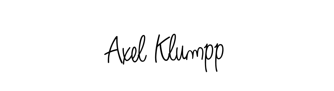 Use a signature maker to create a handwritten signature online. With this signature software, you can design (Angelique-Rose-font-FFP) your own signature for name Axel Klumpp. Axel Klumpp signature style 5 images and pictures png