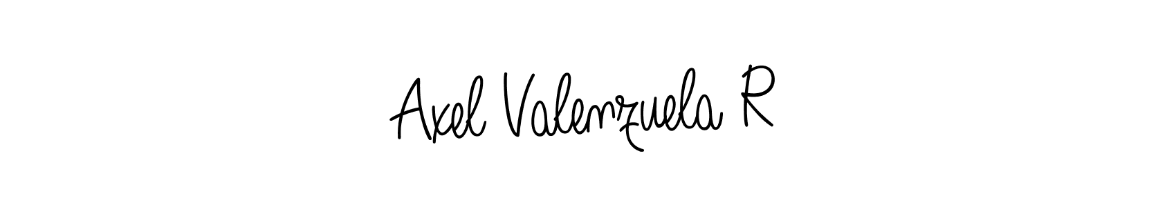 How to make Axel Valenzuela R name signature. Use Angelique-Rose-font-FFP style for creating short signs online. This is the latest handwritten sign. Axel Valenzuela R signature style 5 images and pictures png