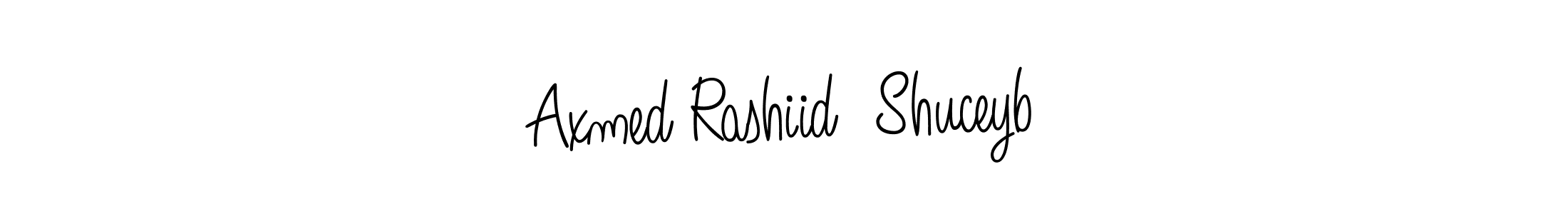 Create a beautiful signature design for name Axmed Rashiid  Shuceyb. With this signature (Angelique-Rose-font-FFP) fonts, you can make a handwritten signature for free. Axmed Rashiid  Shuceyb signature style 5 images and pictures png