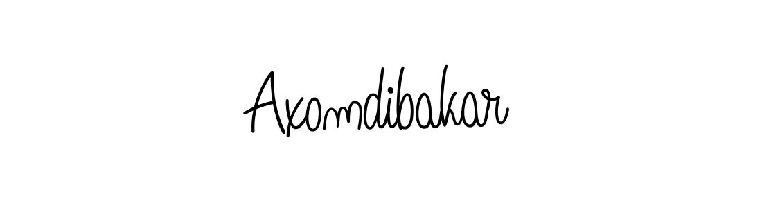 Use a signature maker to create a handwritten signature online. With this signature software, you can design (Angelique-Rose-font-FFP) your own signature for name Axomdibakar. Axomdibakar signature style 5 images and pictures png