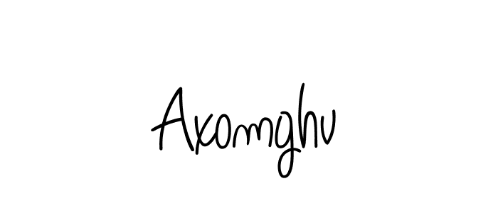 Make a beautiful signature design for name Axomghv. With this signature (Angelique-Rose-font-FFP) style, you can create a handwritten signature for free. Axomghv signature style 5 images and pictures png