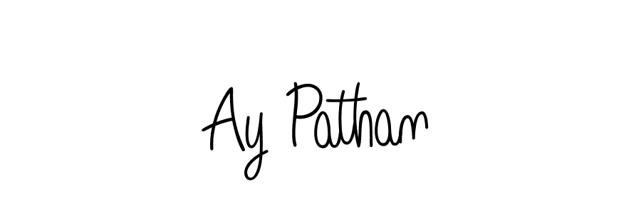 Use a signature maker to create a handwritten signature online. With this signature software, you can design (Angelique-Rose-font-FFP) your own signature for name Ay Pathan. Ay Pathan signature style 5 images and pictures png