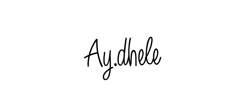 How to make Ay.dhele name signature. Use Angelique-Rose-font-FFP style for creating short signs online. This is the latest handwritten sign. Ay.dhele signature style 5 images and pictures png