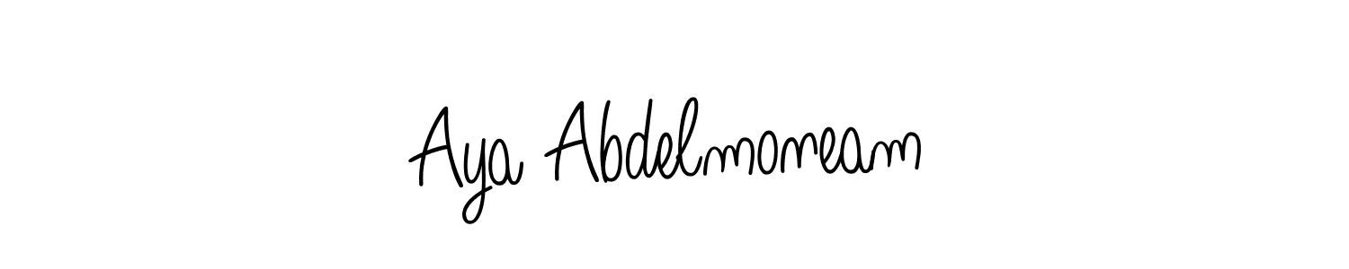 This is the best signature style for the Aya Abdelmoneam name. Also you like these signature font (Angelique-Rose-font-FFP). Mix name signature. Aya Abdelmoneam signature style 5 images and pictures png