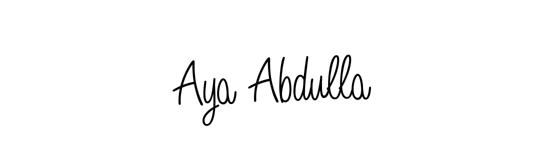 Check out images of Autograph of Aya Abdulla name. Actor Aya Abdulla Signature Style. Angelique-Rose-font-FFP is a professional sign style online. Aya Abdulla signature style 5 images and pictures png