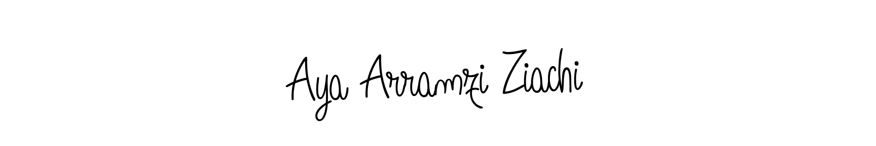 if you are searching for the best signature style for your name Aya Arramzi Ziachi. so please give up your signature search. here we have designed multiple signature styles  using Angelique-Rose-font-FFP. Aya Arramzi Ziachi signature style 5 images and pictures png