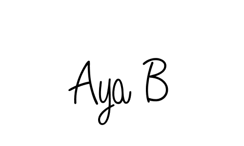 It looks lik you need a new signature style for name Aya B. Design unique handwritten (Angelique-Rose-font-FFP) signature with our free signature maker in just a few clicks. Aya B signature style 5 images and pictures png