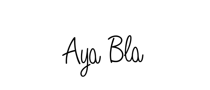 Make a beautiful signature design for name Aya Bla. With this signature (Angelique-Rose-font-FFP) style, you can create a handwritten signature for free. Aya Bla signature style 5 images and pictures png