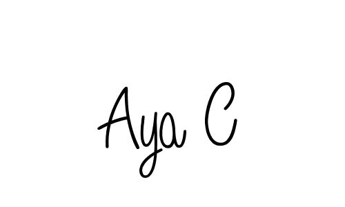 It looks lik you need a new signature style for name Aya C. Design unique handwritten (Angelique-Rose-font-FFP) signature with our free signature maker in just a few clicks. Aya C signature style 5 images and pictures png