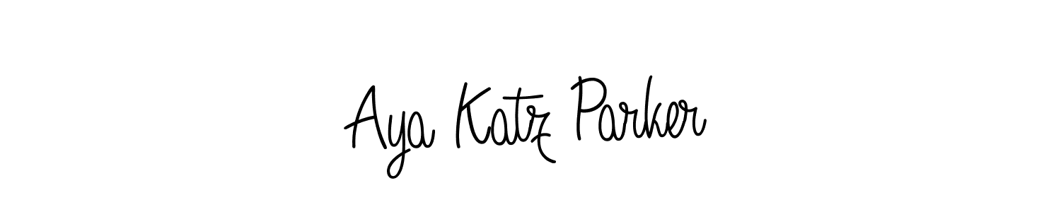 Create a beautiful signature design for name Aya Katz Parker. With this signature (Angelique-Rose-font-FFP) fonts, you can make a handwritten signature for free. Aya Katz Parker signature style 5 images and pictures png