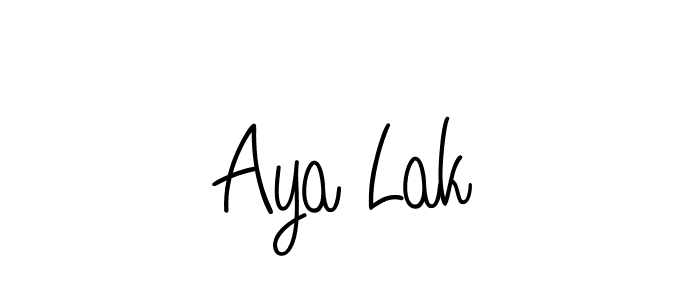 Angelique-Rose-font-FFP is a professional signature style that is perfect for those who want to add a touch of class to their signature. It is also a great choice for those who want to make their signature more unique. Get Aya Lak name to fancy signature for free. Aya Lak signature style 5 images and pictures png