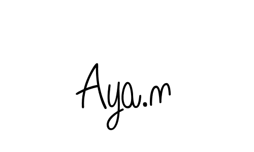 Aya.n stylish signature style. Best Handwritten Sign (Angelique-Rose-font-FFP) for my name. Handwritten Signature Collection Ideas for my name Aya.n. Aya.n signature style 5 images and pictures png