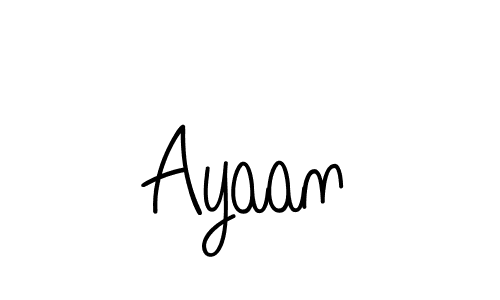 Design your own signature with our free online signature maker. With this signature software, you can create a handwritten (Angelique-Rose-font-FFP) signature for name Ayaan. Ayaan signature style 5 images and pictures png