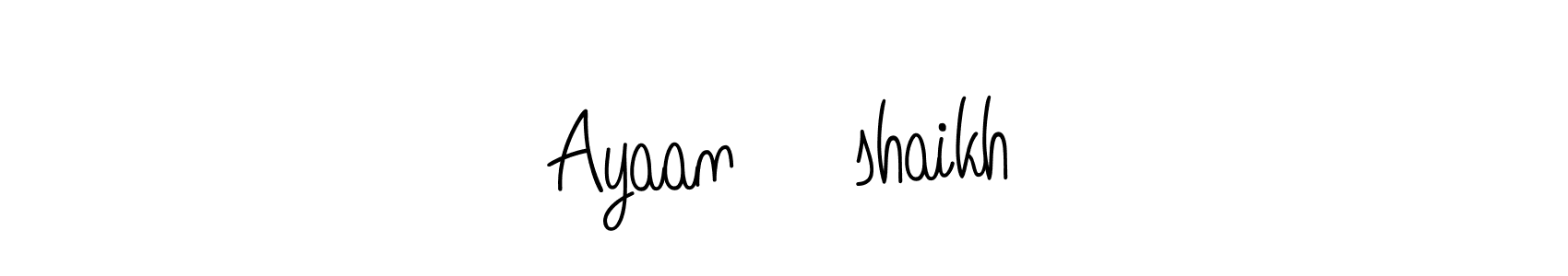 Use a signature maker to create a handwritten signature online. With this signature software, you can design (Angelique-Rose-font-FFP) your own signature for name Ayaan❤️shaikh. Ayaan❤️shaikh signature style 5 images and pictures png