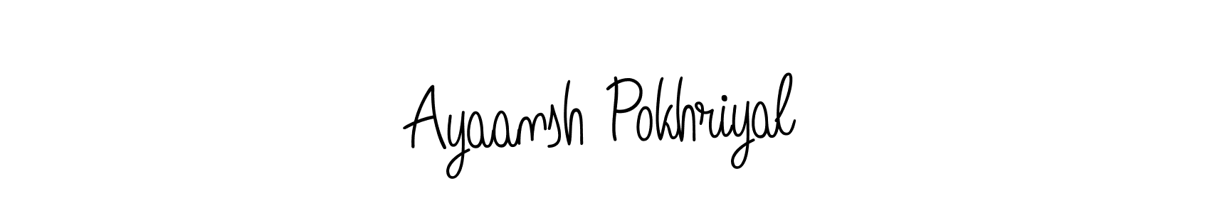 This is the best signature style for the Ayaansh Pokhriyal name. Also you like these signature font (Angelique-Rose-font-FFP). Mix name signature. Ayaansh Pokhriyal signature style 5 images and pictures png