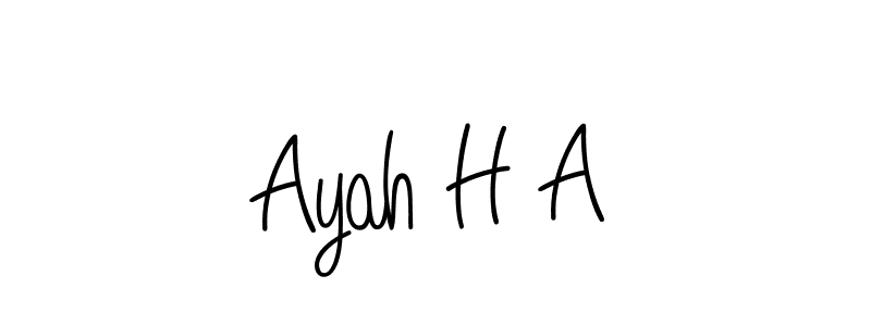 You can use this online signature creator to create a handwritten signature for the name Ayah H A. This is the best online autograph maker. Ayah H A signature style 5 images and pictures png