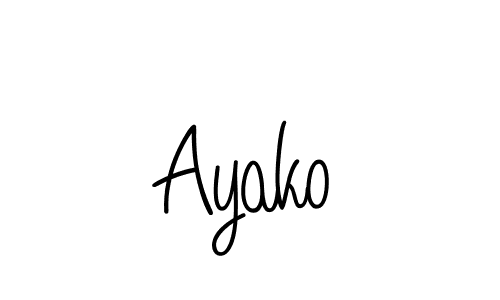 Ayako stylish signature style. Best Handwritten Sign (Angelique-Rose-font-FFP) for my name. Handwritten Signature Collection Ideas for my name Ayako. Ayako signature style 5 images and pictures png