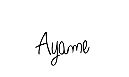 Angelique-Rose-font-FFP is a professional signature style that is perfect for those who want to add a touch of class to their signature. It is also a great choice for those who want to make their signature more unique. Get Ayame name to fancy signature for free. Ayame signature style 5 images and pictures png